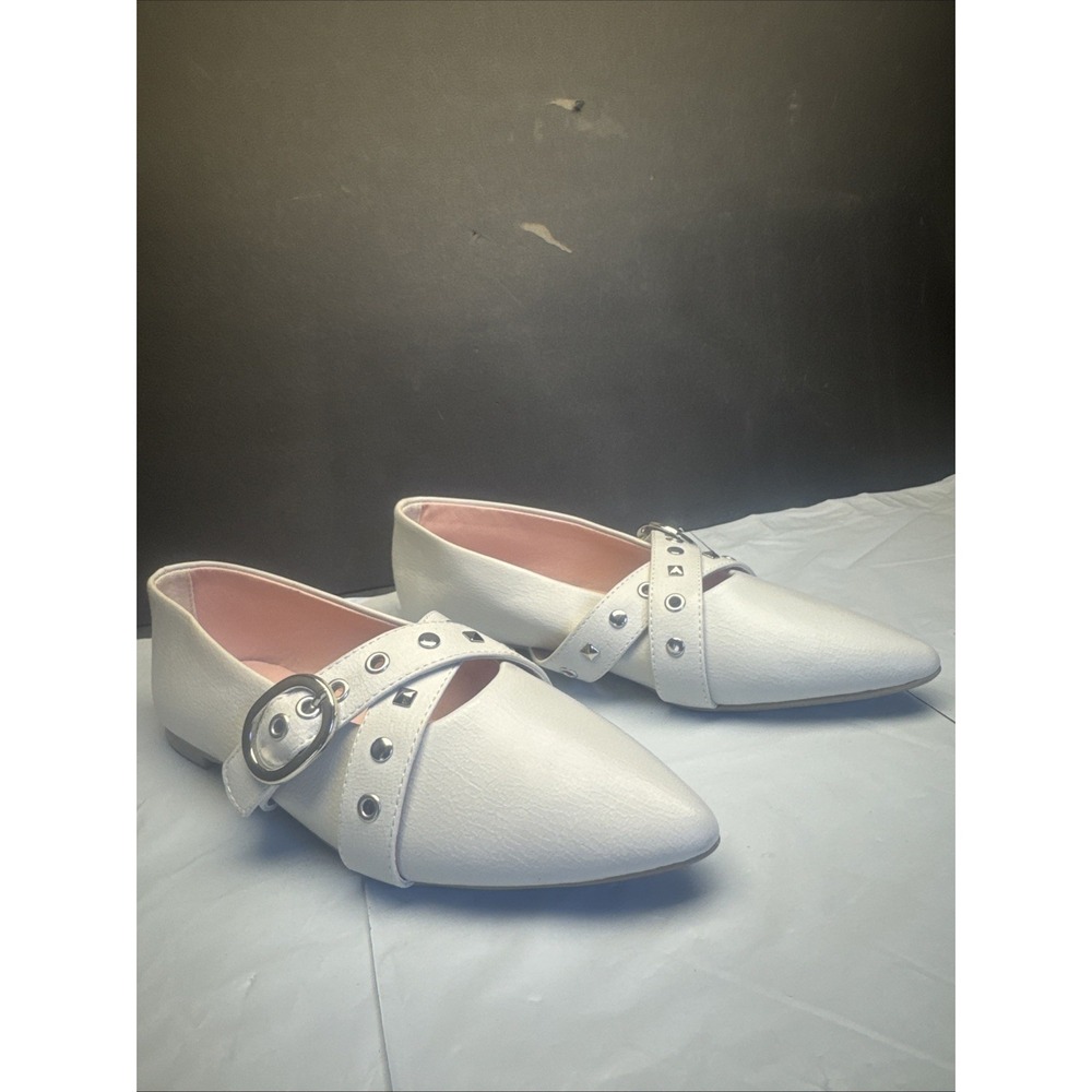 Women's Fashion Pointy Toe Two Buckle Strap Mary Jane Shoes. Seychelles Size 6